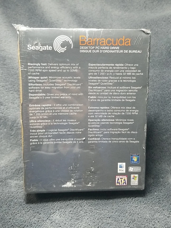 Seagate Barracuda 500GB Sata 7200 RPM - 16mb Cache ST3500641AS-RK Sealed in Box - Image 2 of 2