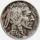 1929-D Buffalo Nickel 5c Very Fine F+ * Original Surfaces * 1929D #1