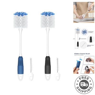 Non-Slip Easy Grip Bottle Cleaning Brush - 2 Pack for Mugs & Tumblers