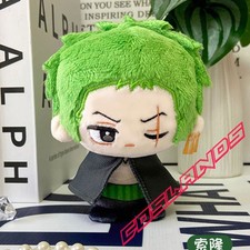 12cm ONE PIECE Roronoa Zoro Plush Doll Anime Soft Stuffed Plushie Pendant Toys