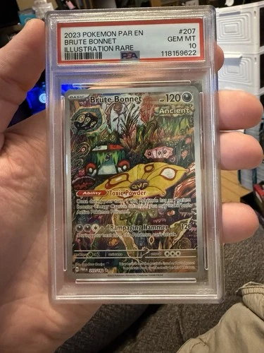 2023 POKEMON PAR EN-PARADOX RIFT ILLUSTRATION RARE #207 BRUTE BONNET PSA 10