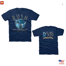 RUSH Band R50 Flight T-shirt Reunion 2026 2 sided