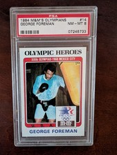 George Forman 1983 Topps M&M's Olympic Heroes #14 PSA 8 🔥 LOW POP