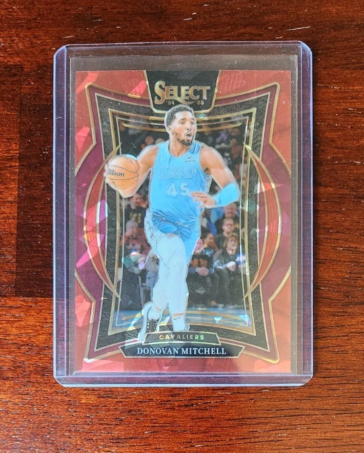 2024-25 Panini Select #21 Donovan Mitchell Red Prizm Cleveland Cavaliers