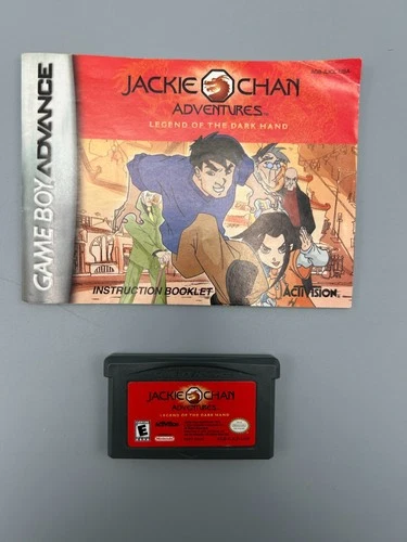 Jackie Chan Adventures Legend of the Dark Hand GBA Game + Manual Untested