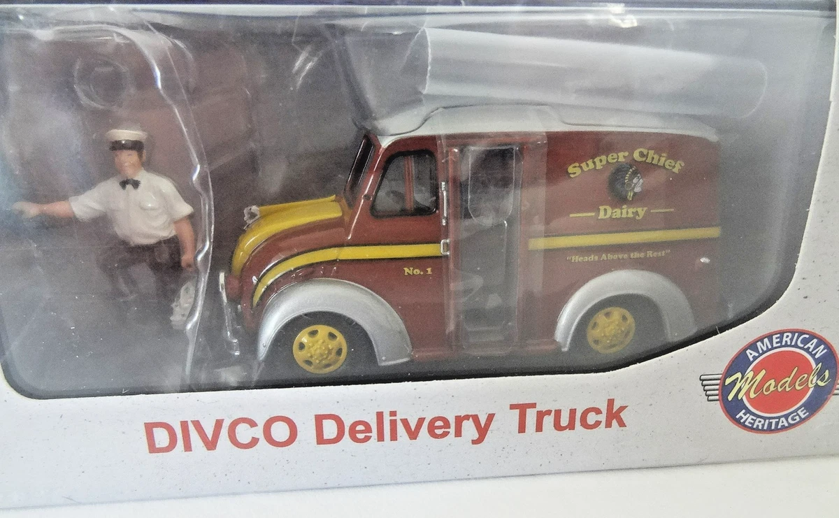 Camion Latte Divco Anni '50 1:43 American Heritage - Modello Pressofuso Bianco/nero Nuovo In Scatola