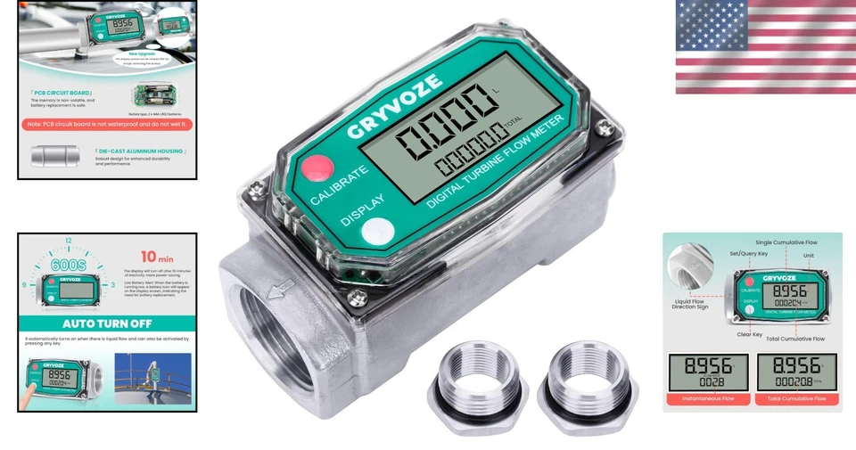 Digital Fuel Flow Meter - LCD Display, Versatile Units - Image 2 of 4