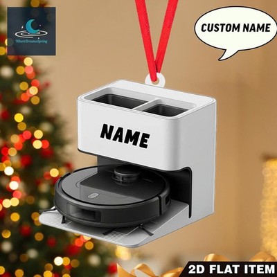 Custom Robot Vacuum Ornament, Funny Cleaner Ornament Gift,Housekeeping