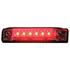 T-H Marine LED Slim Line Utility Strip Lights Red 4-Inch
