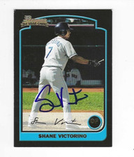 Autographed SHANE VICTORINO 2003 Bowman 1st Card San Diego Padres card #319 wCOA