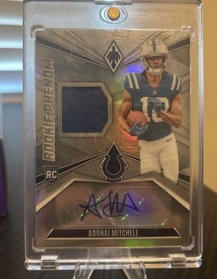 2024 Panini Phoenix Rookie Phenoms Jersey Autographs Adonai Mitchell Silver /75 