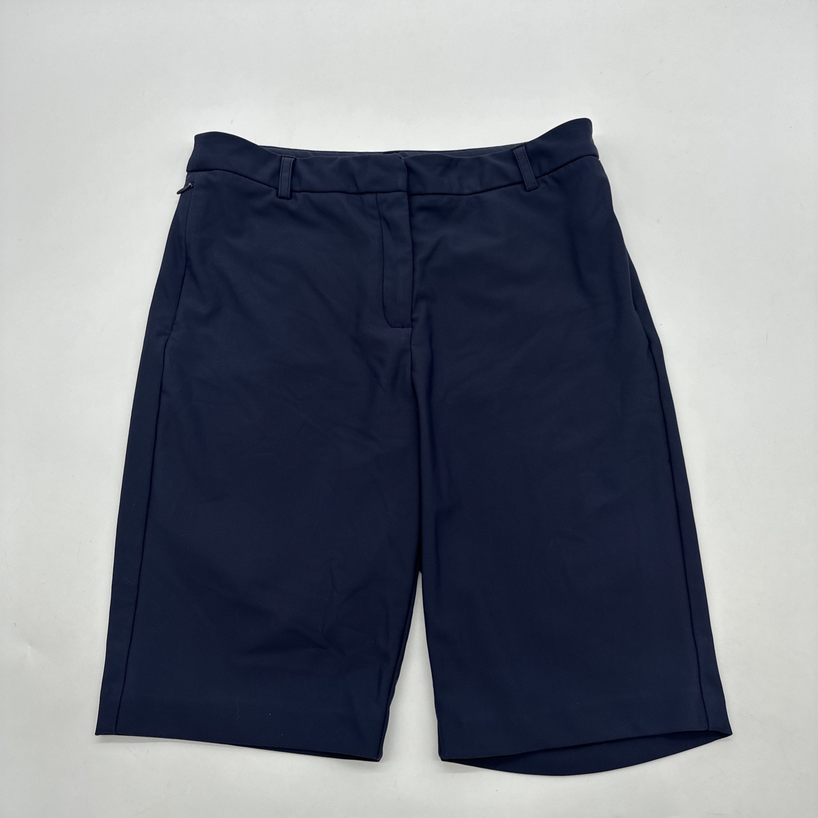 Cristian Siriano Shorts Women Size 8 New York Blue Pocket Zip ..#33410
