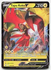 Stili di Battaglia Tapu Koko V 050/163 NM Holo Pokemon V Rara Carta Tcg