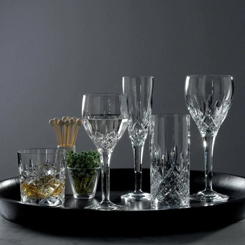 Royal Doulton Highclere Crystal Tumbler Whiskey Glass Set of 6