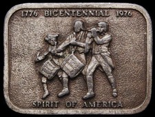 JG03119 VINTAGE 1976 BERGAMOT BICENTENNIAL - SPIRIT OF AMERICA BELT BUCKLE