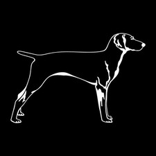 Weimaraner Dog Det Decal Sticker White Die Cut Vinyl
