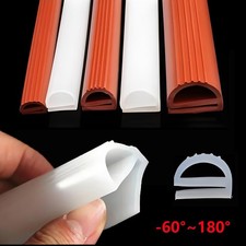 E-Type Rubber Seal Strip High Temperature Resistant Silicone Oven Seal White Red
