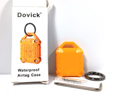 Orange Waterproof AirTag Case Dovick