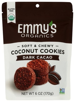 Emmys Organics Dark Cacao Coconut Cookies 6 Oz Chocolate Powder