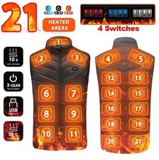 USB Heated Thermal Gilet 26 Heating Zones Lightweight Winter Vest