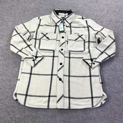 G-Star RAW Overshirt Womens Small Brown Rice Louis Check Wool BF Shacket Plaid