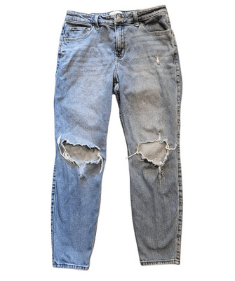 Abercrombie & Fitch Jeans Women's 30 Blue The Skinny High Rise Ripped Knee