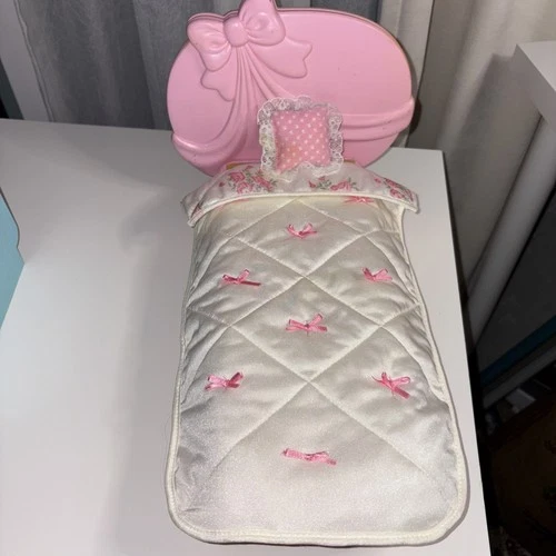 Vintage Mattel BARBIE 1987 SWEET ROSES Headboard And Bed Set W/Pillow, Quilt