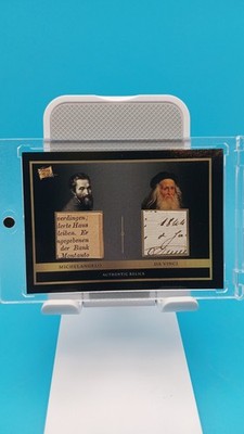 2024 Pieces Of The Past Leonardo Da Vinci, Michelangelo Dual Hand Written Relic