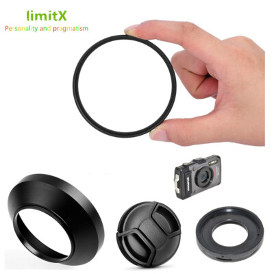 UV Filter Lens Hood Cap Adapter Ring For Olympus TG7 TG6 TG5 TG4 TG3 TG2 TG1