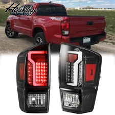 Hawkley LED Tail Lights For 2016-2023 Toyota Tacoma Rear Brake Lamps Black Clear