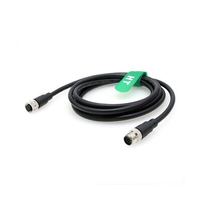 M12 A Coded 8 pin Female to 8 pin Male Cable for Cognex Sensor Camera Industr...