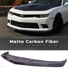 Fits 14-15 Chevrolet Camaro SS 1LE Style Front Bumper Lip Matte Carbon Fiber