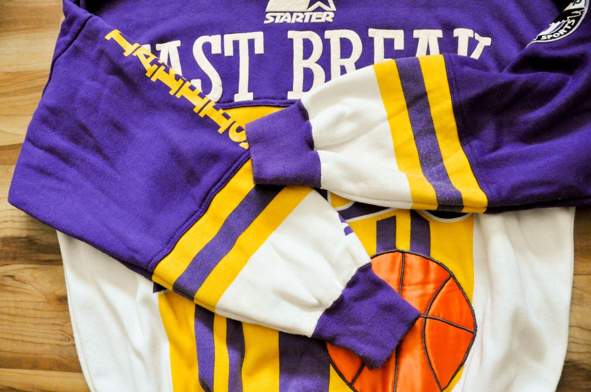Los Angeles Lakers Starter Sweater Fast Break Forum Vintage 90's