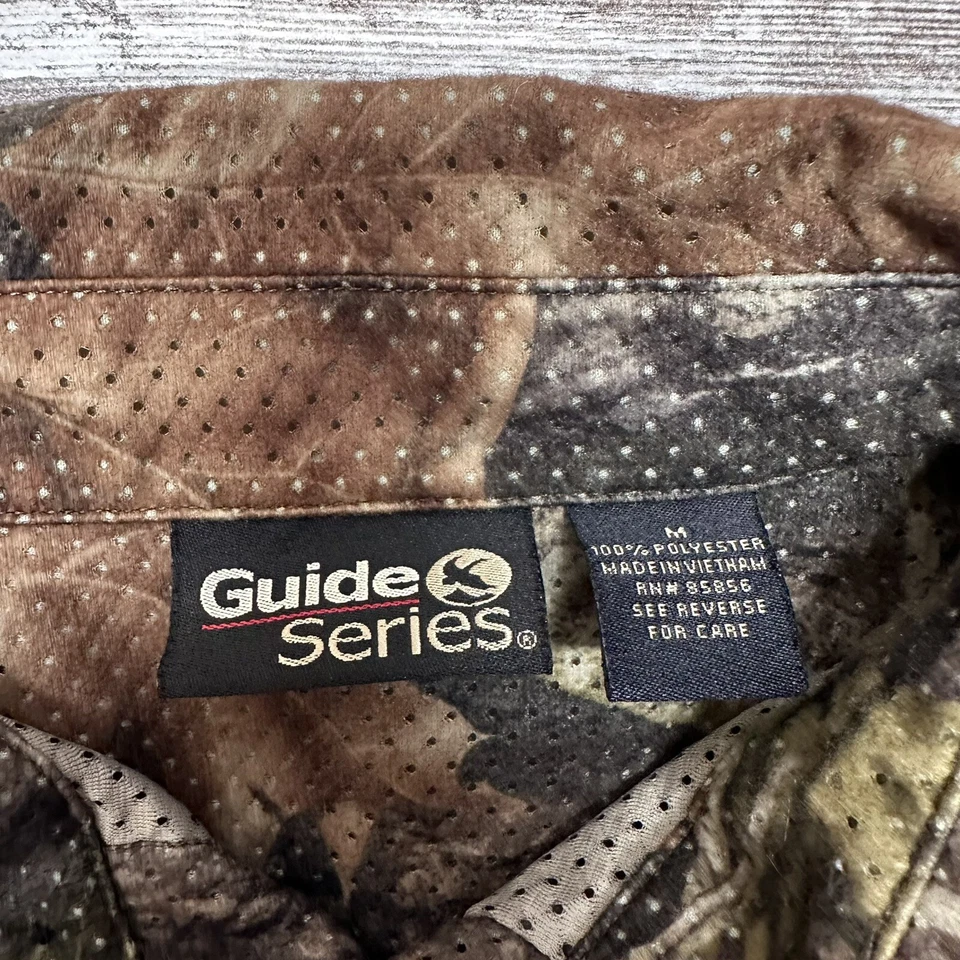 Mossy Oak Shirt Mens Medium Long Sleeve Button Up Mesh Scent Shield Hunting - Image 4 of 4