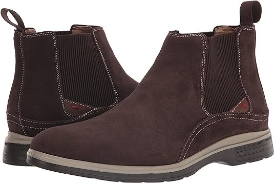 Stacy Adamas Tigran Mens Cocoa Suede Chelsey Boots 25548-233  display picture 1