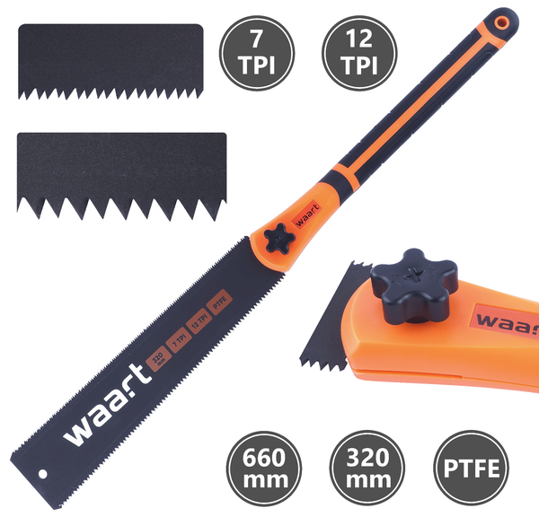 HandsäGe 320Mm HolzsäGe JapansäGe SäGe GartensäGe Doppelseitige Klinge Ryoba-image