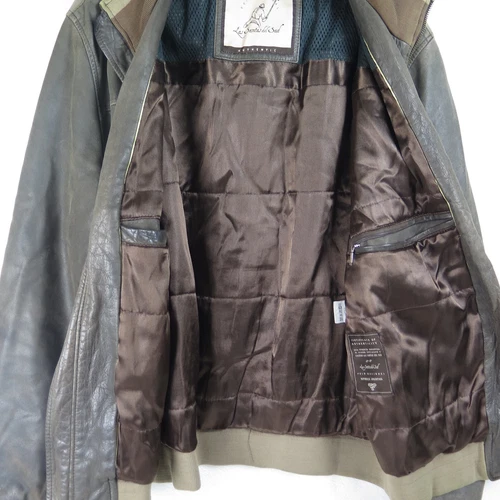 Argentine Leather Jacket Men's sz 52 (US 36) Brown Las Santas del Sur Soft Fine image 3
