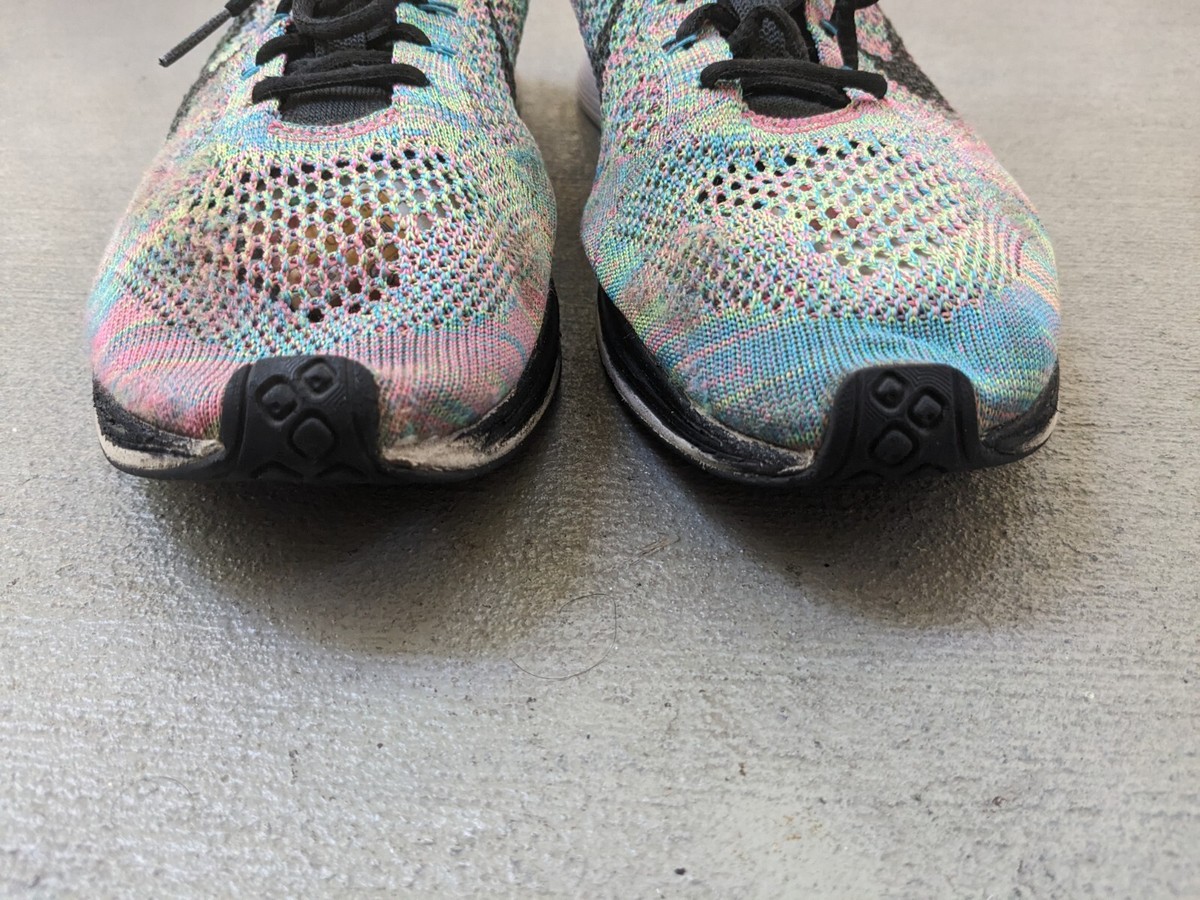 Nike Flyknit Racer 2015 Multi-Color Men 10.5 Rainbow  display picture 3