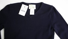 Crewcuts J Crew Sweater V neck long sleeve Size 2 Boys NWTS Navy Blue Toddler