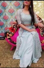 Launching Party Wear Georgette Lehenga Choli With Fancy Koti For Women Wear