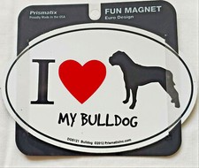 I LOVE MY BULLDOG Magnet - Refrigerator Car Magnet Pet Dog