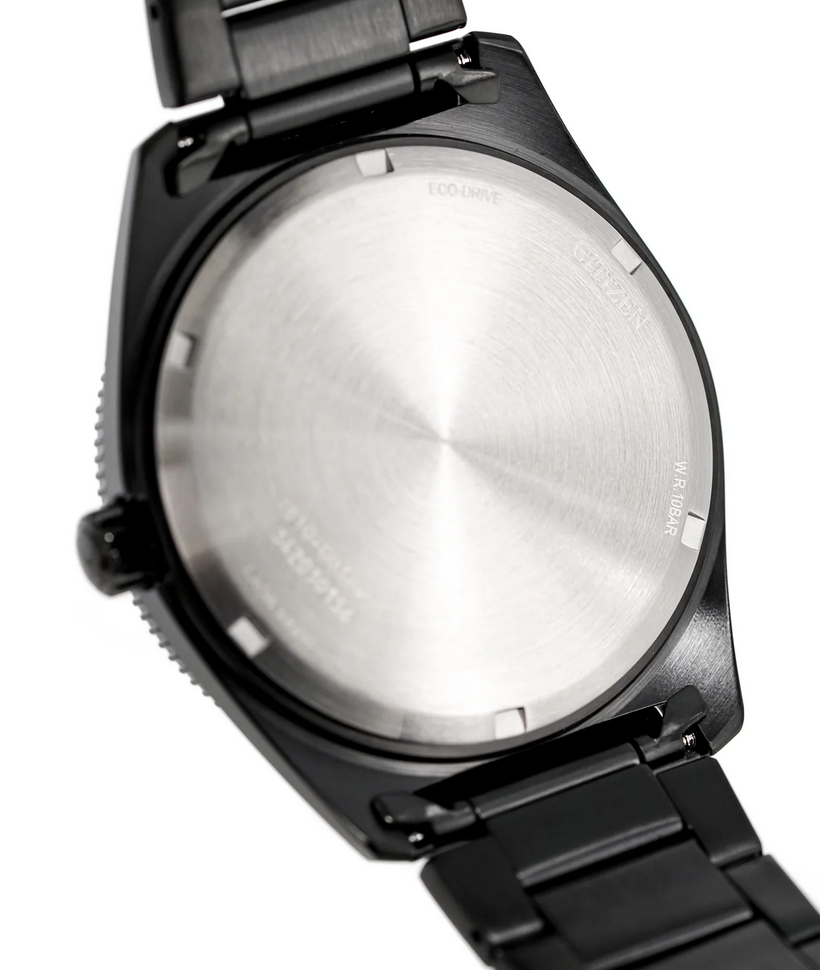 Citizen Orange Dial Black Case Bracelet Eco-Drive Men