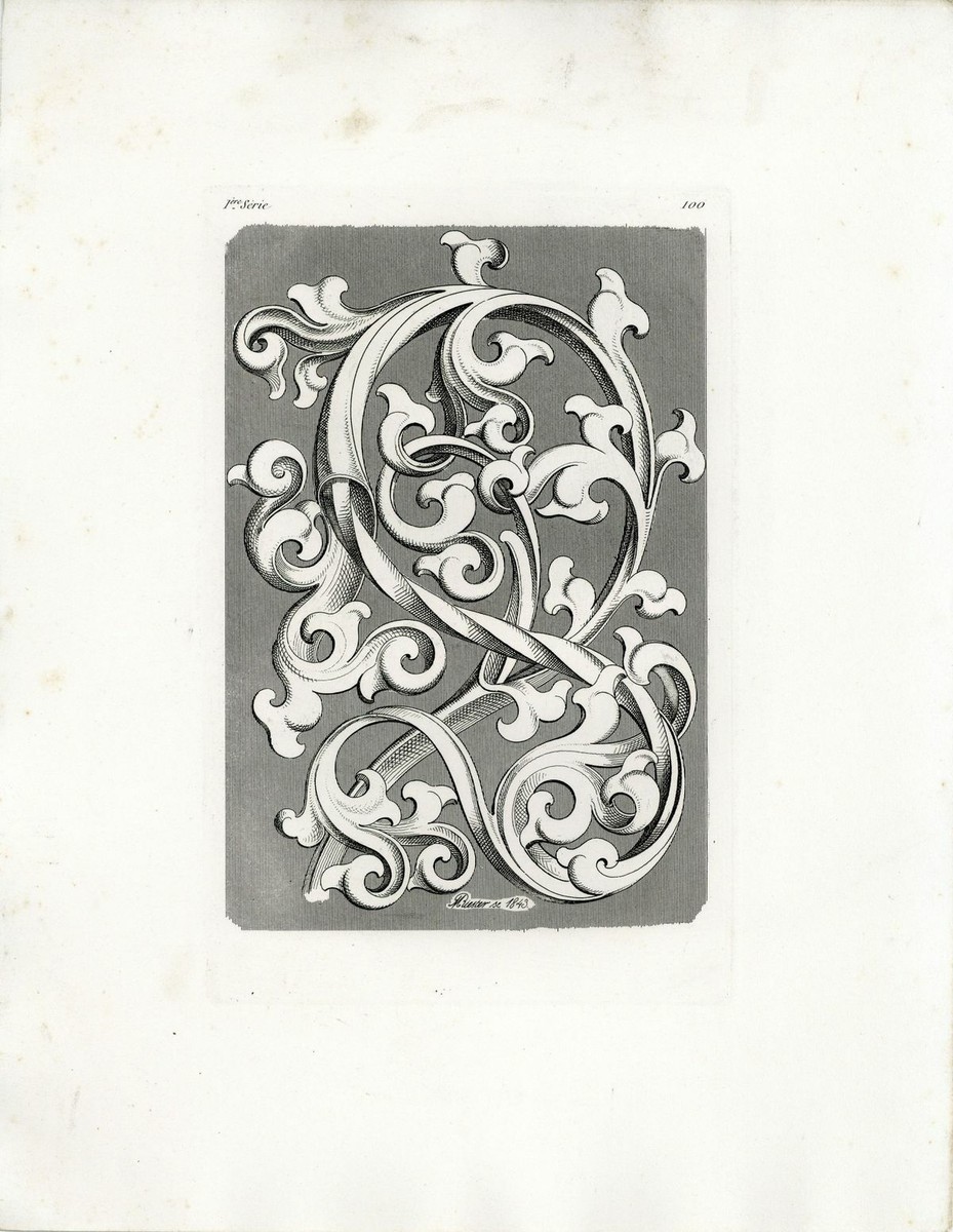 Broche XIXe Siècle En Doublé Or - Décor D'entrelacs De Feuilles D'acanthe, Dimensions 42x30mm, Occasion