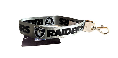 Oakland Raiders NFL Wristlet Lanyard Keychain Las Vegas - Gray