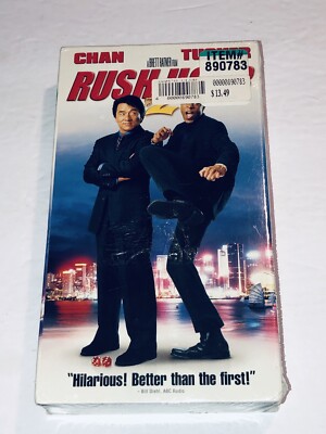 Rush Hour 2 Family Comedy VHS 2001 Jackie Chan Chris Tucker Sealed 44R