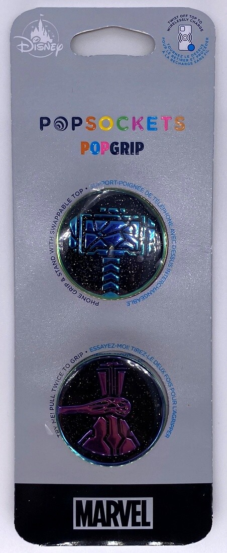 Disney Parks Marvel Thor's Hammer Axe Popsockets Pop Grip Phone Holder Set of 2