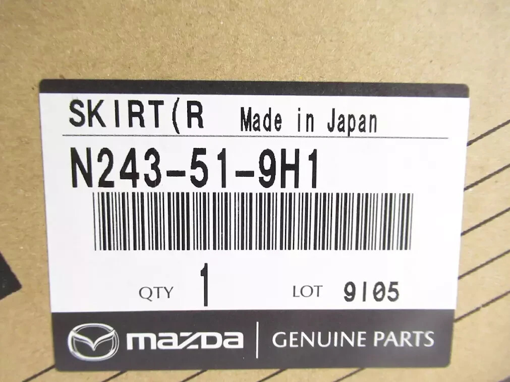 Mazda Genuine OEM Passenger Front Bumper Deflector 16-19 MX-5