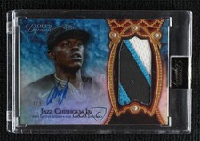 2022 Topps Dynasty Auto Patch Black 4/5 Jazz Chisholm #DAP-JC3 Patch Auto 1s4s