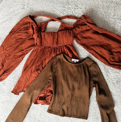 Dazie & Princess Polly Bundle AU 6 Brown Top Rust Playsuit BNWT Boho Coquette