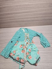 Matilda Jane Girls Dress Joanna Gaines MJ 3/4 Button Up Shirt/Tunic Teal Size 4